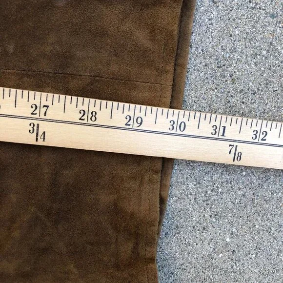 ROBERT COMSTOCK Endurance Leather Suede Jacket Men's LG Brown Long Sleeve Collar - Picture 8 of 12